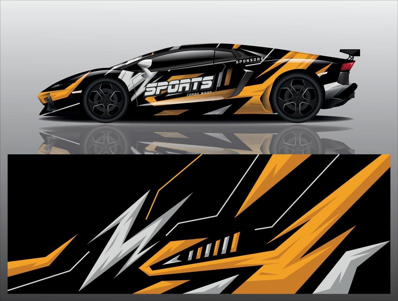 sport auto sticker wrap ontwerp vector