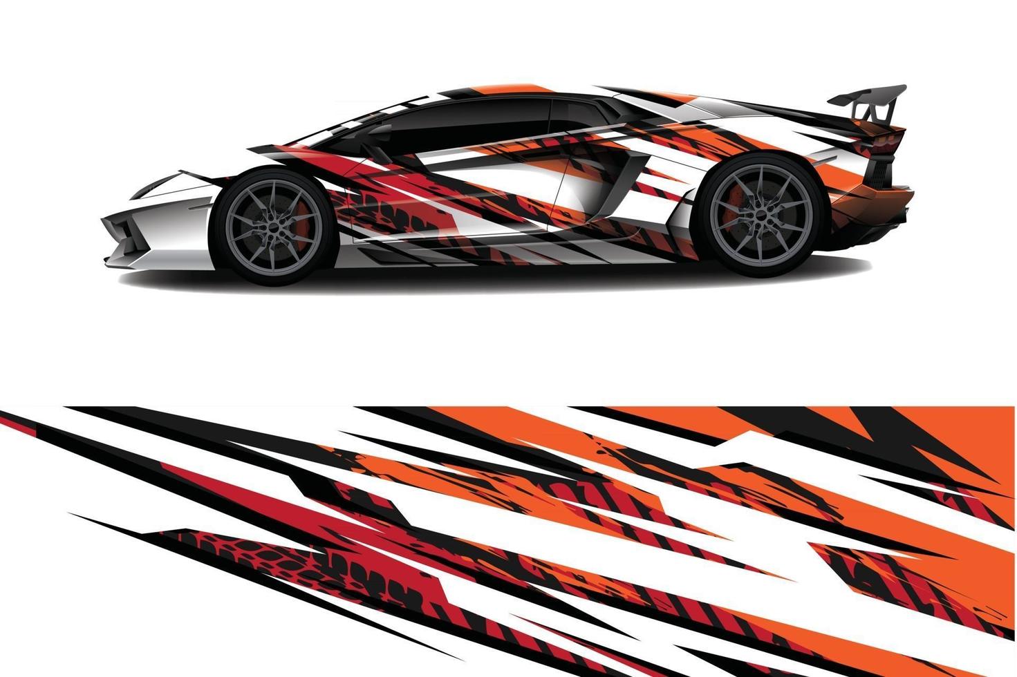 sport auto sticker wrap ontwerp vector