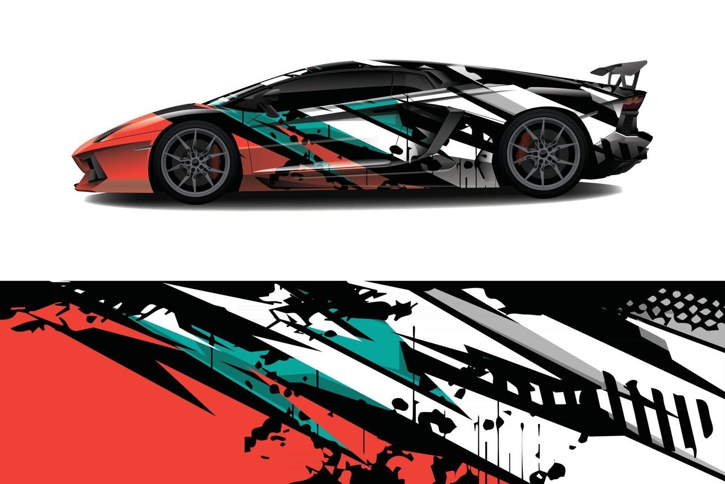 sport auto sticker wrap ontwerp vector