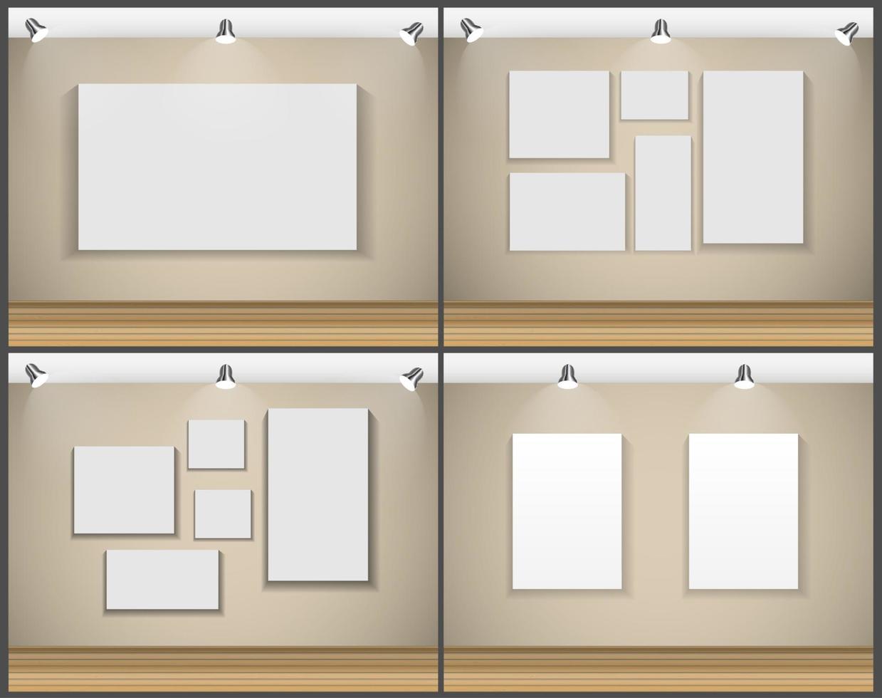 frame op de muur voor uw tekst en afbeeldingen set, vectorillustratie vector