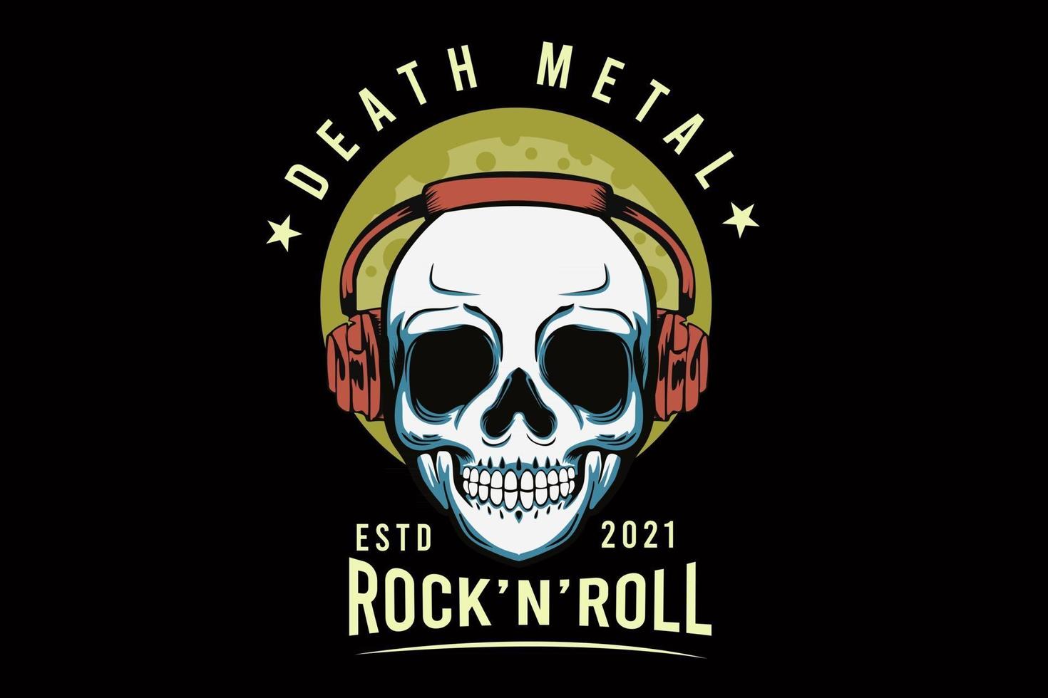 death metal met schedel afbeelding ontwerp vector