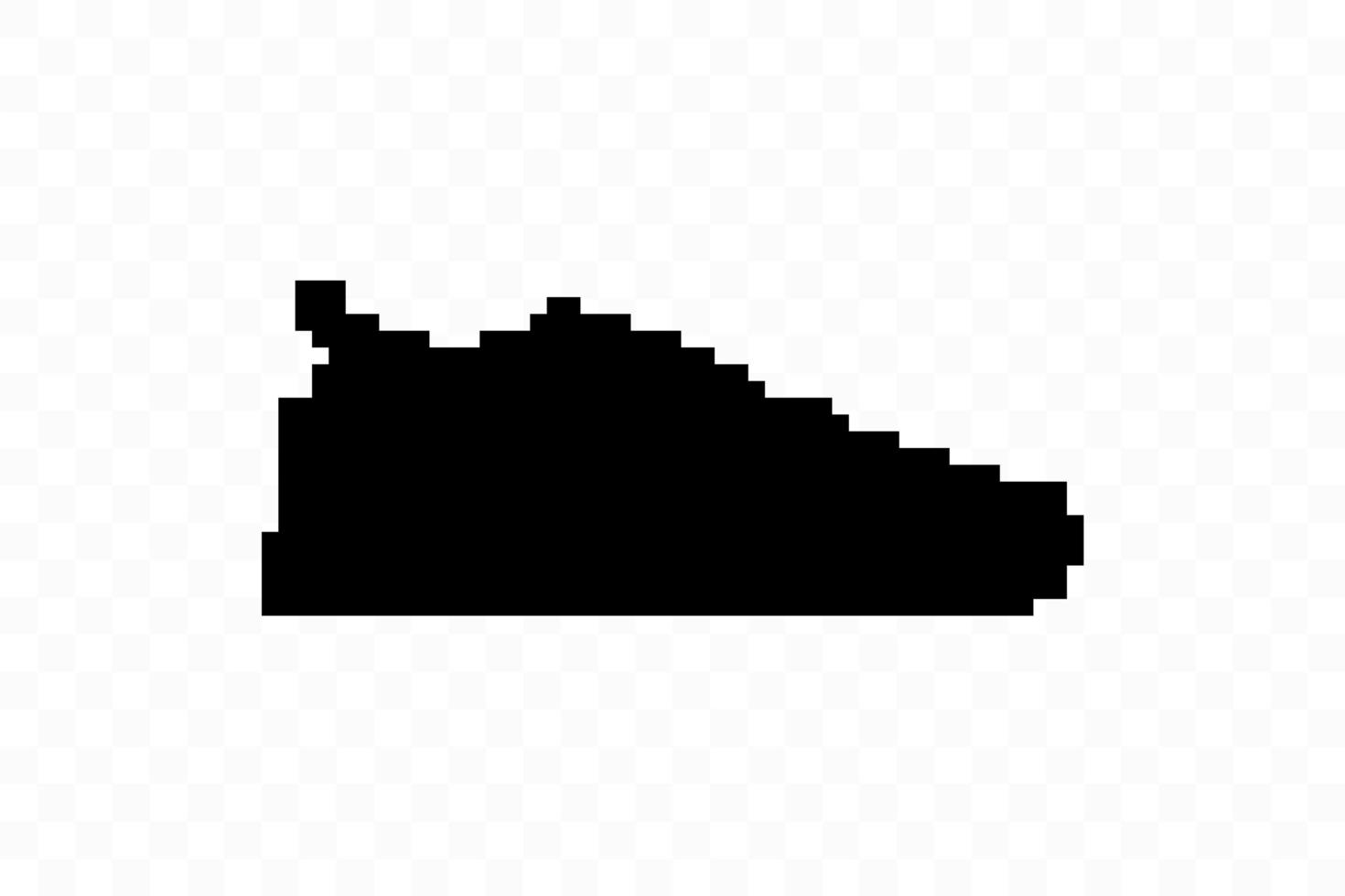 mooie zwarte gepixelde sneakers vector