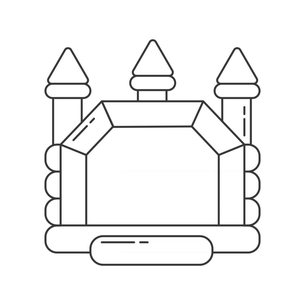 springkasteel overzicht pictogram. springhuis op kinderspeelplaats vector