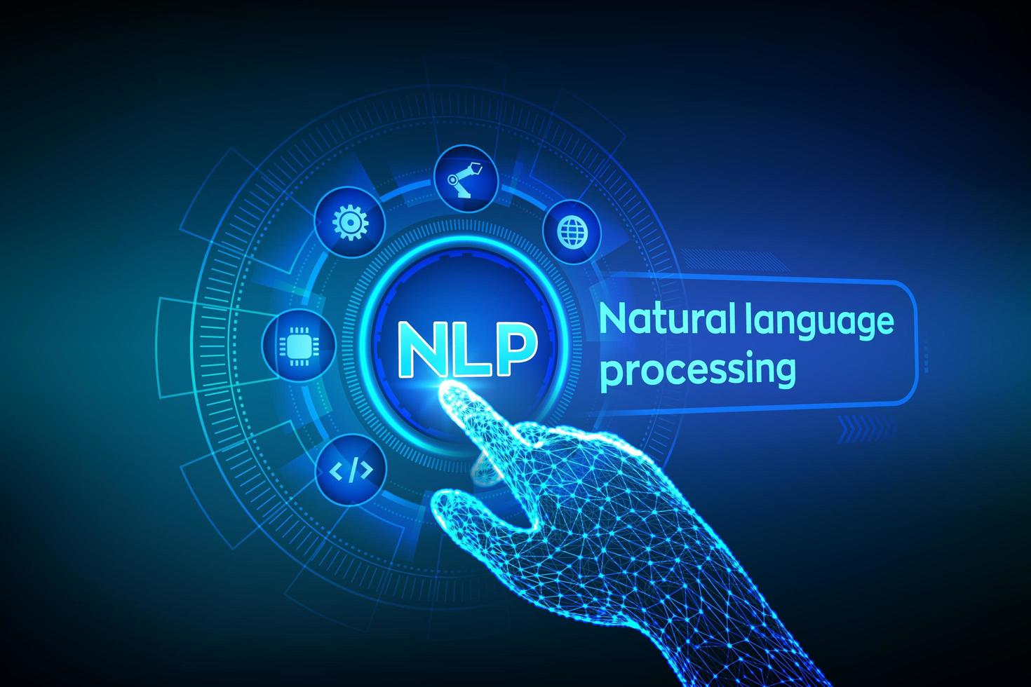 nlp. natuurlijke taalverwerking cognitieve computertechnologie vector
