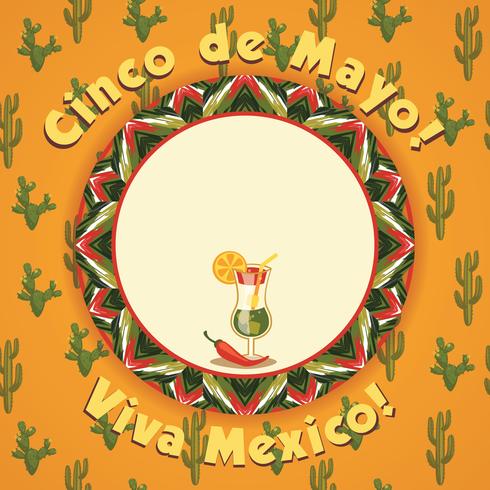 Cinco de Mayo. Vector achtergrond