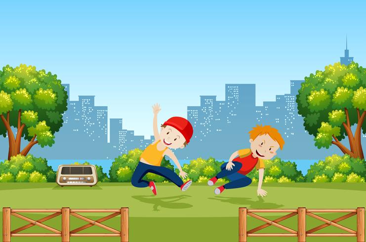 urban kid and street dance vector