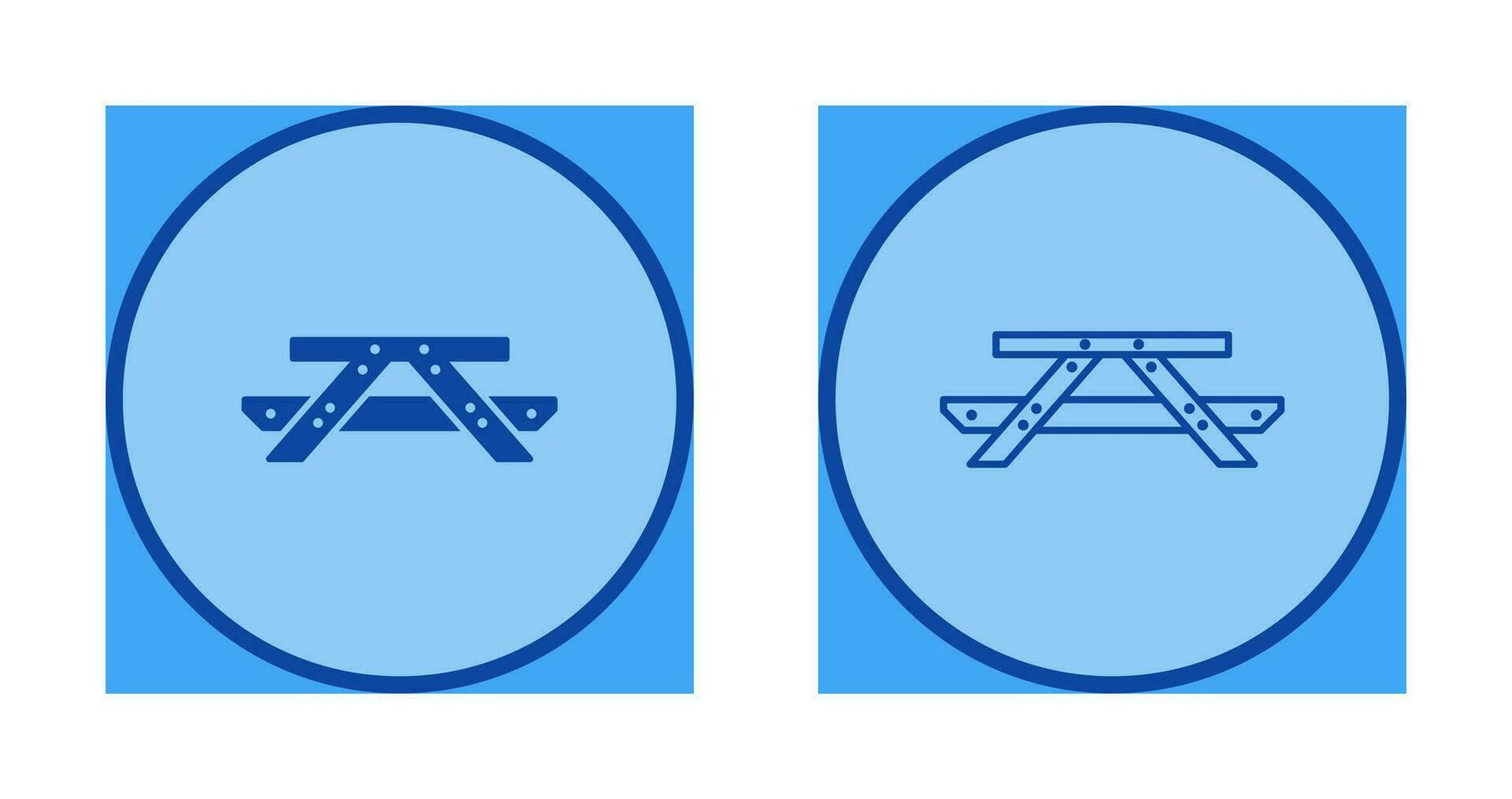 picknick van tafel vector icoon