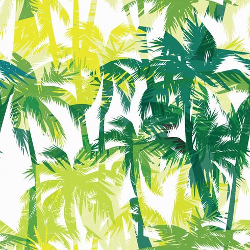 Tropische zomerdruk met palm. vector
