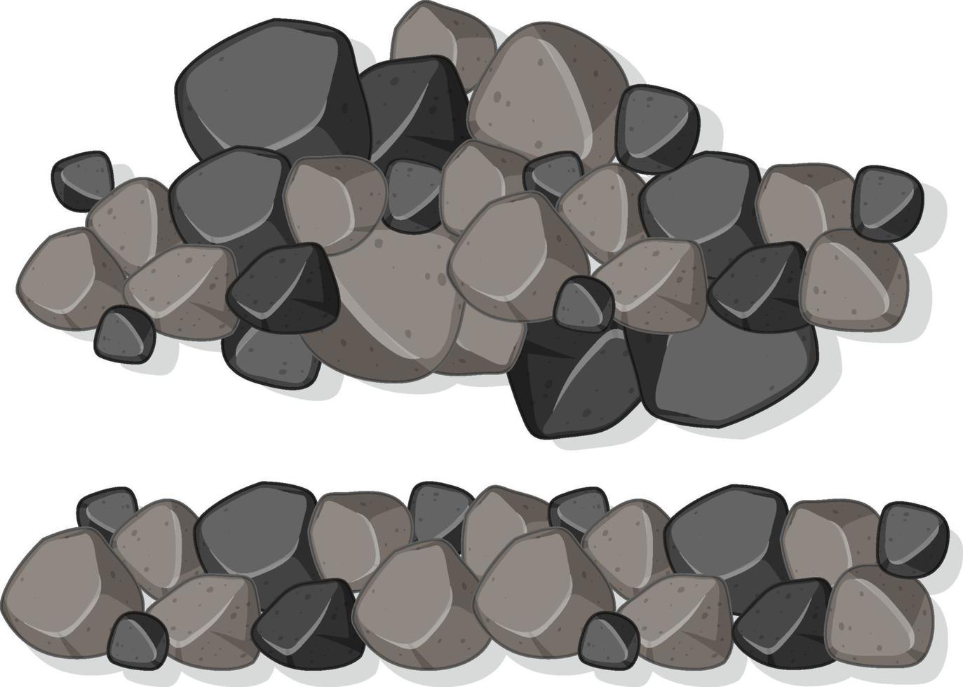 groep granieten stenen op witte achtergrond vector