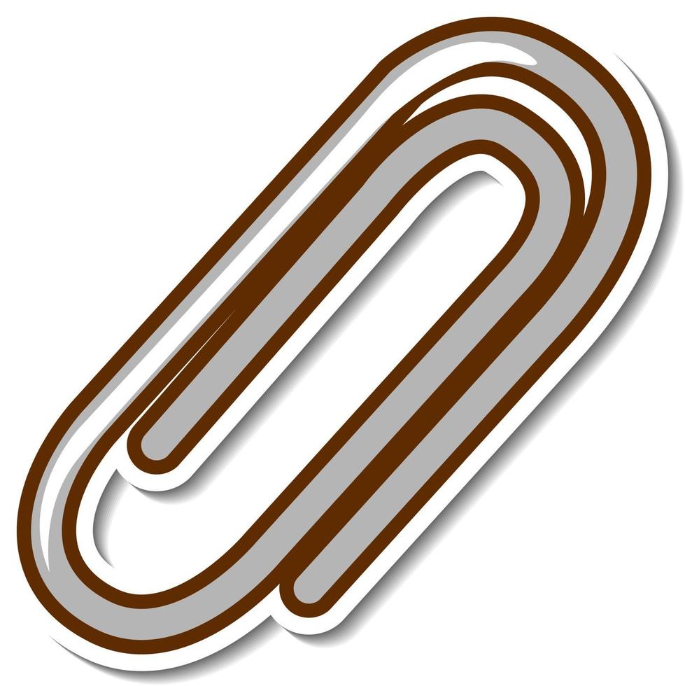 paperclip sticker op witte achtergrond vector