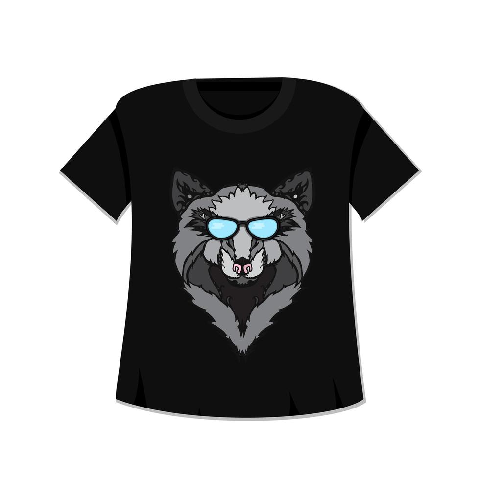 wilde wolf t-shirt vector