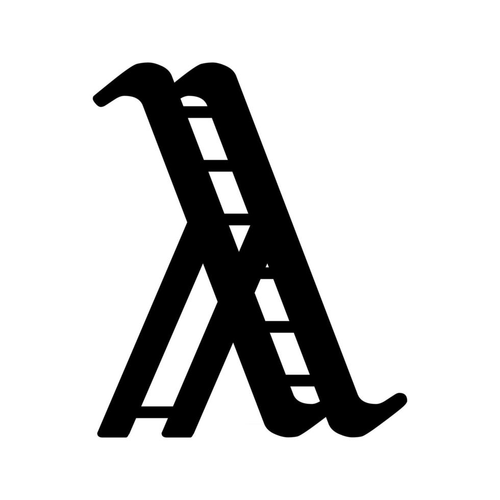 letter lambda als een ladderpictogram, functioneel programmeersymbool vector