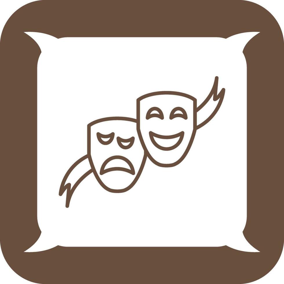 theater maskers vector icoon