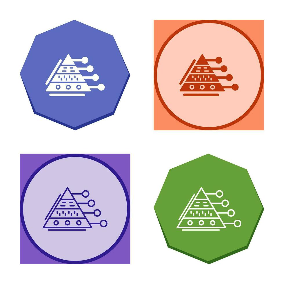 piramide diagram vector icoon