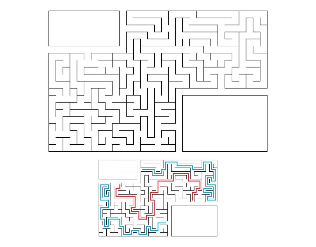 doolhof voor kinderen. puzzel voor kinderen. labyrint raadsel. vector