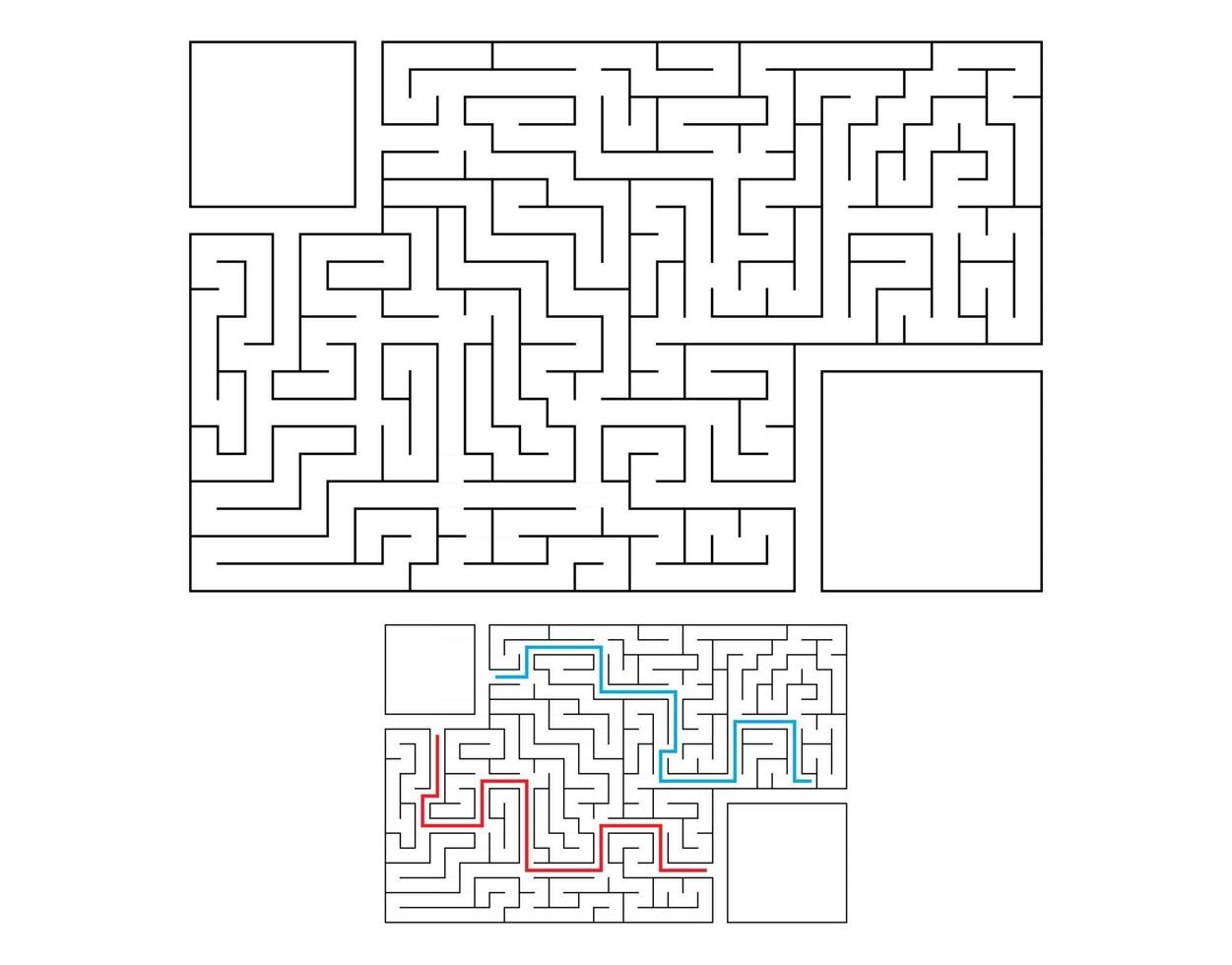 doolhof voor kinderen. puzzel voor kinderen. labyrint raadsel. vector