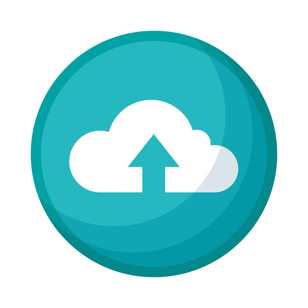 cloud computing met pijl-update vector