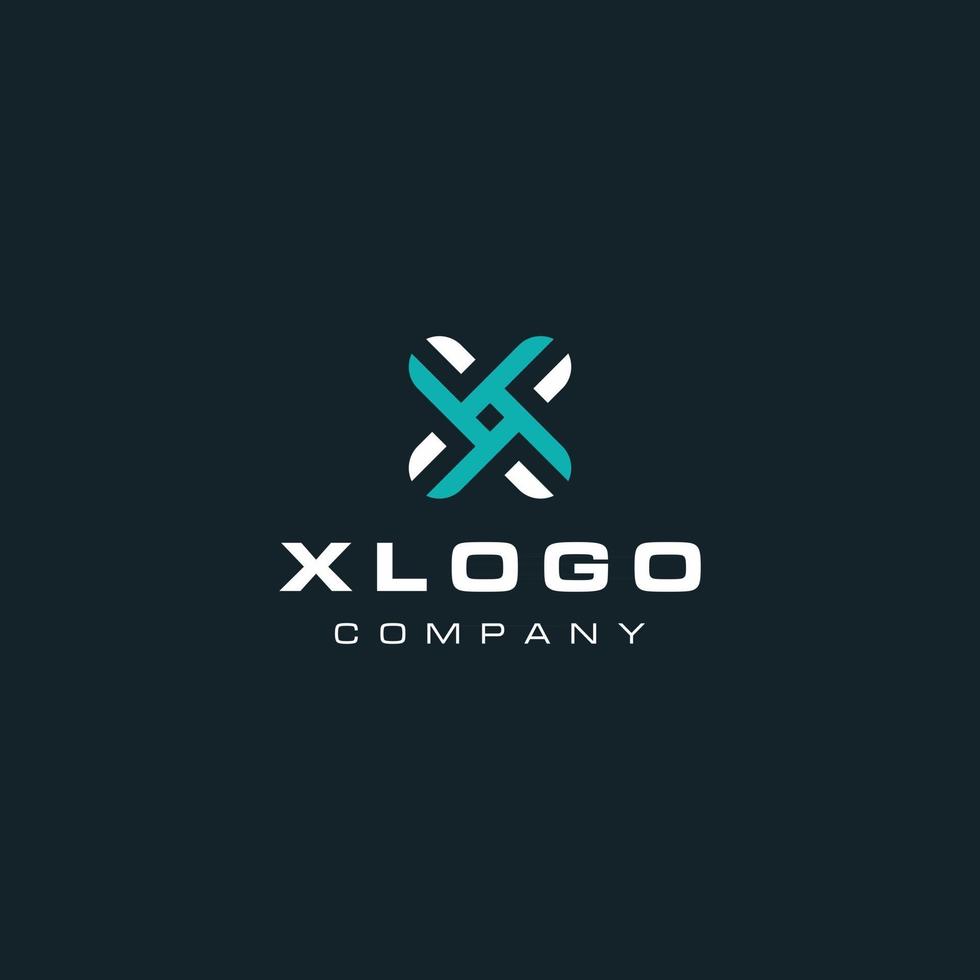 x-logo met moderne ontwerpsjabloon vector