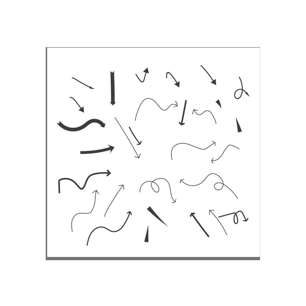 vector hand- getrokken pijl illustratie verzameling