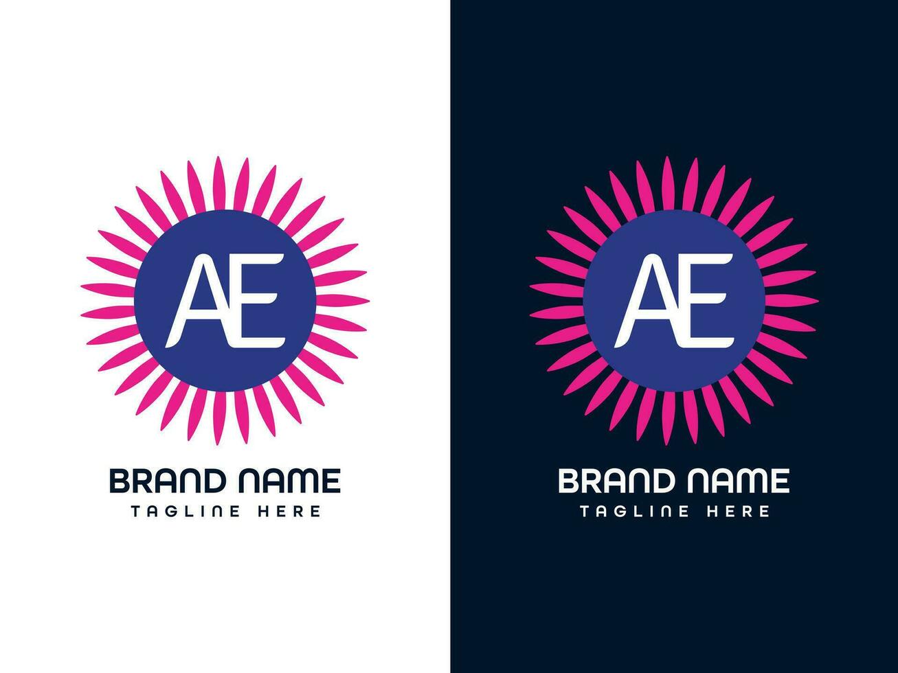 ae modern brief logo ontwerp vector