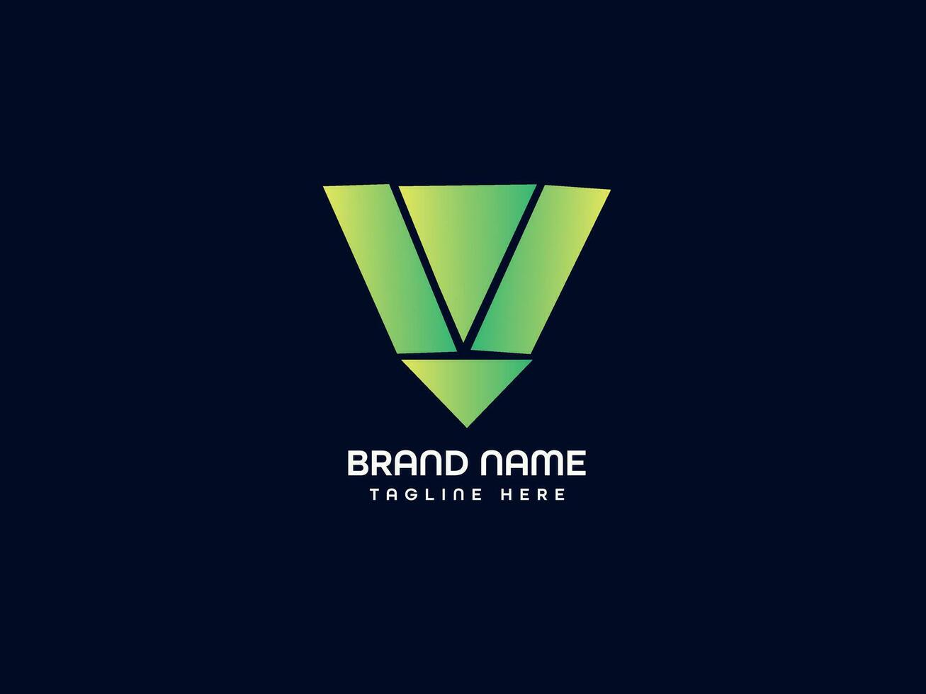 v modern brief logo ontwerp vector