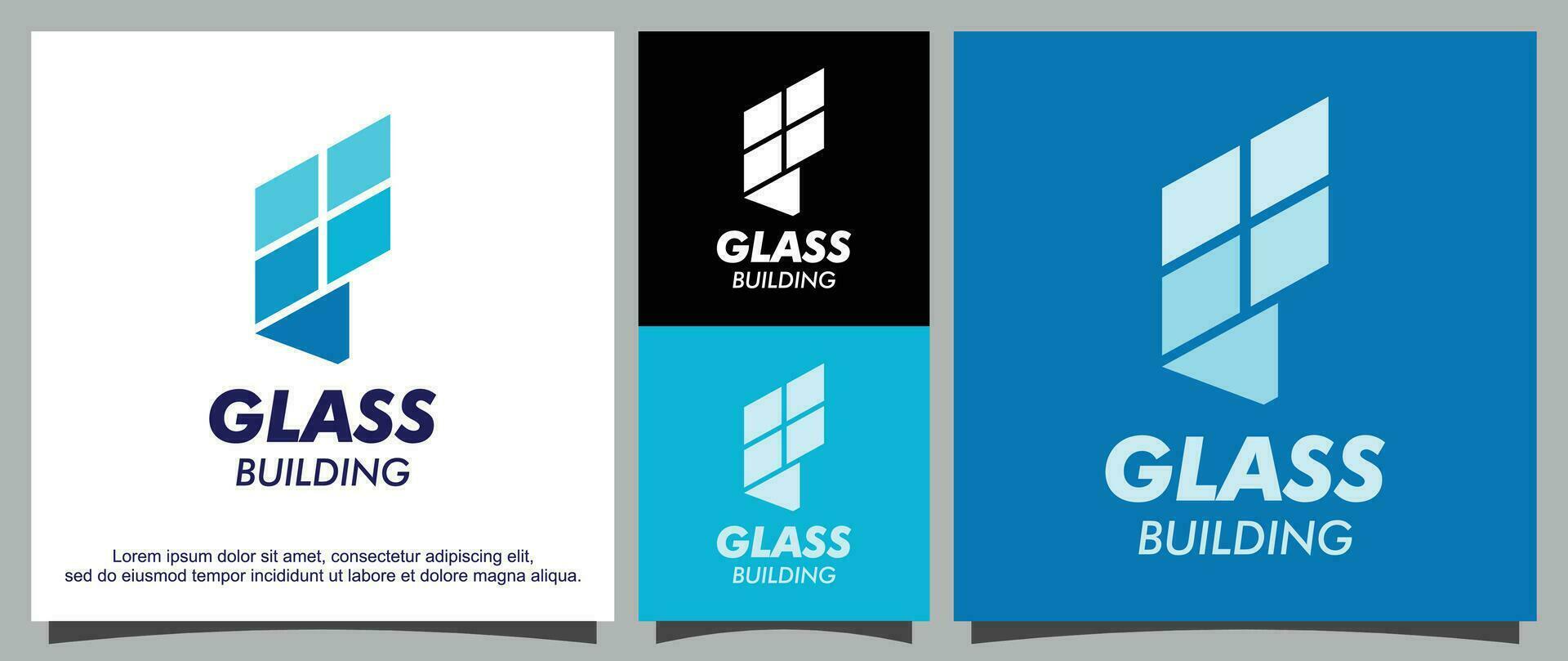 glas gebouw logo sjabloon vector