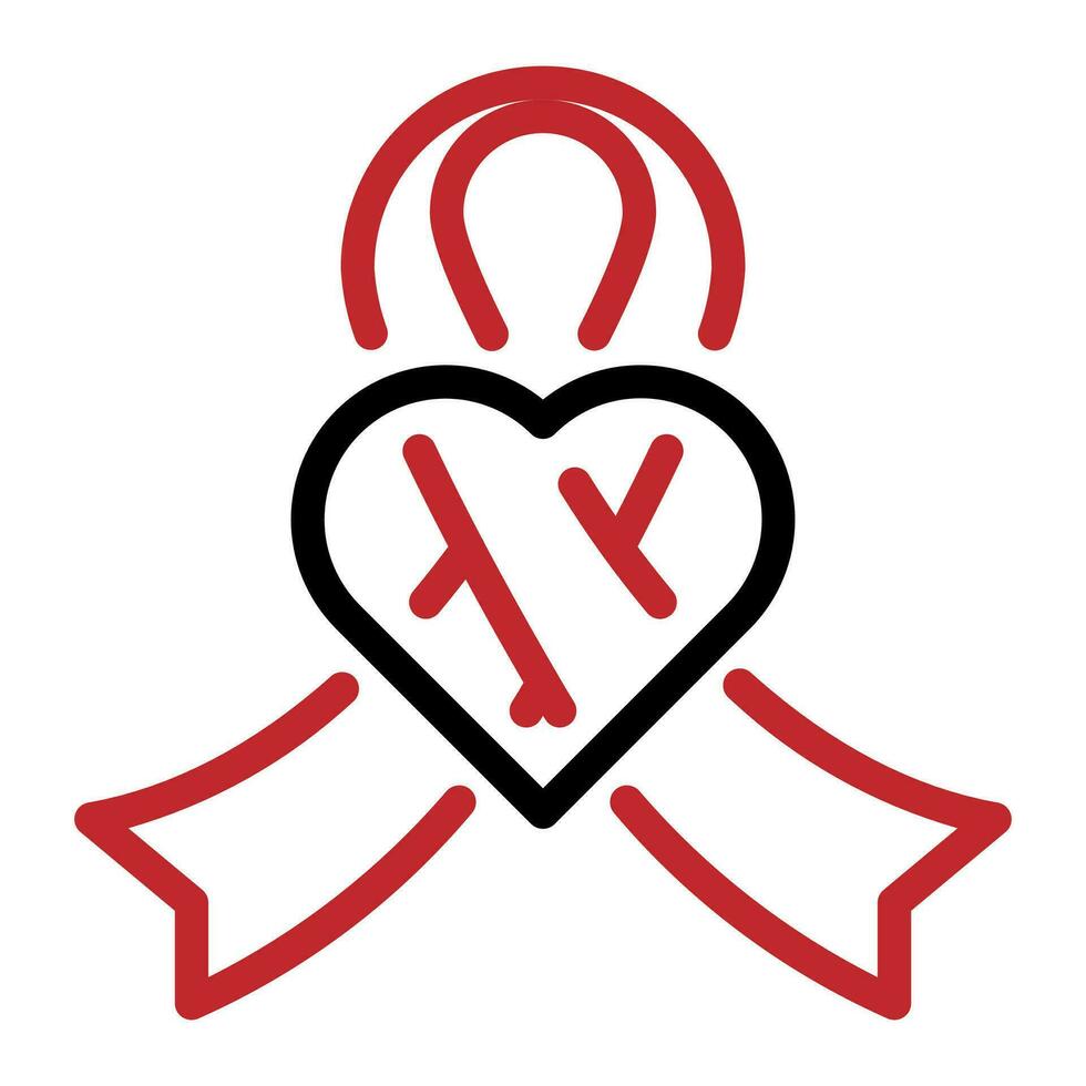 rood lint symbool Gezondheid en medisch concept. wereld AIDS dag, pictogrammen vector