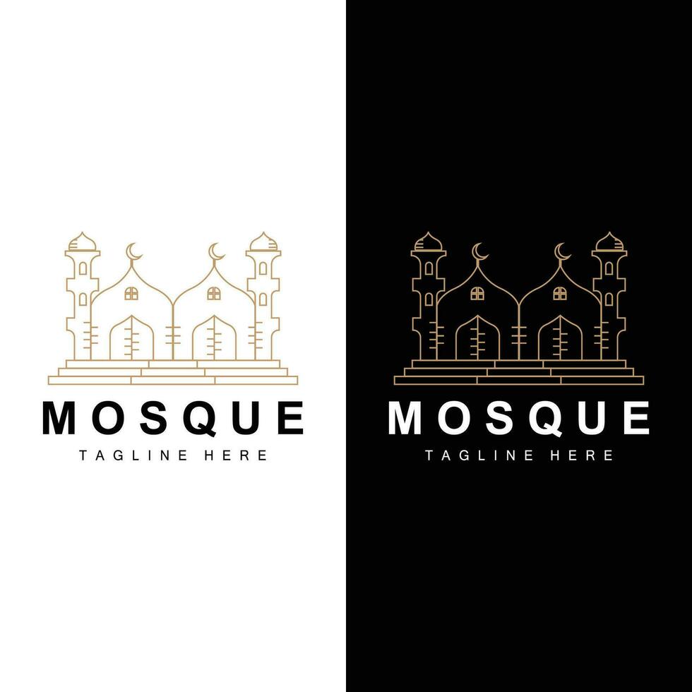 moskee logo vector symbool illustratie ontwerp