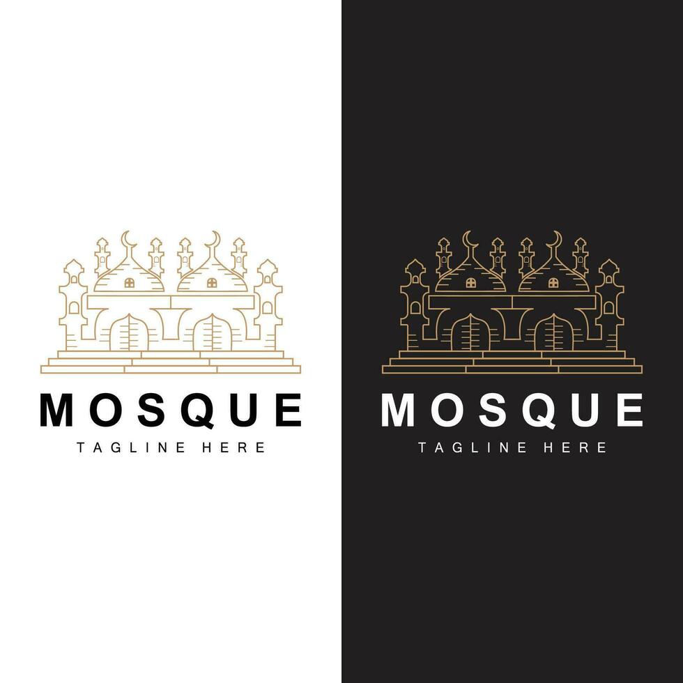 moskee logo vector symbool illustratie ontwerp