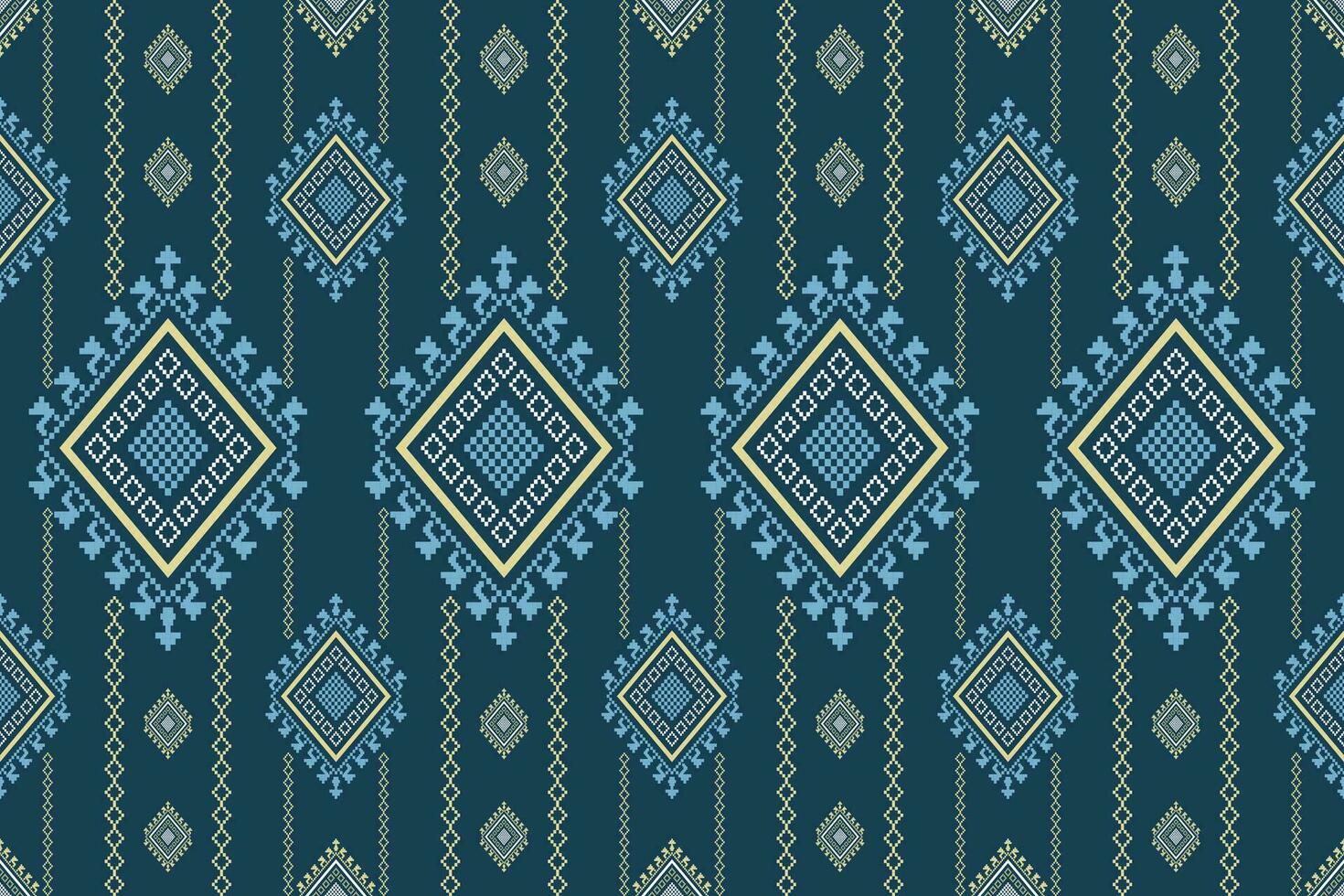 kruis steek kleurrijk meetkundig traditioneel etnisch patroon ikat naadloos patroon abstract ontwerp vector