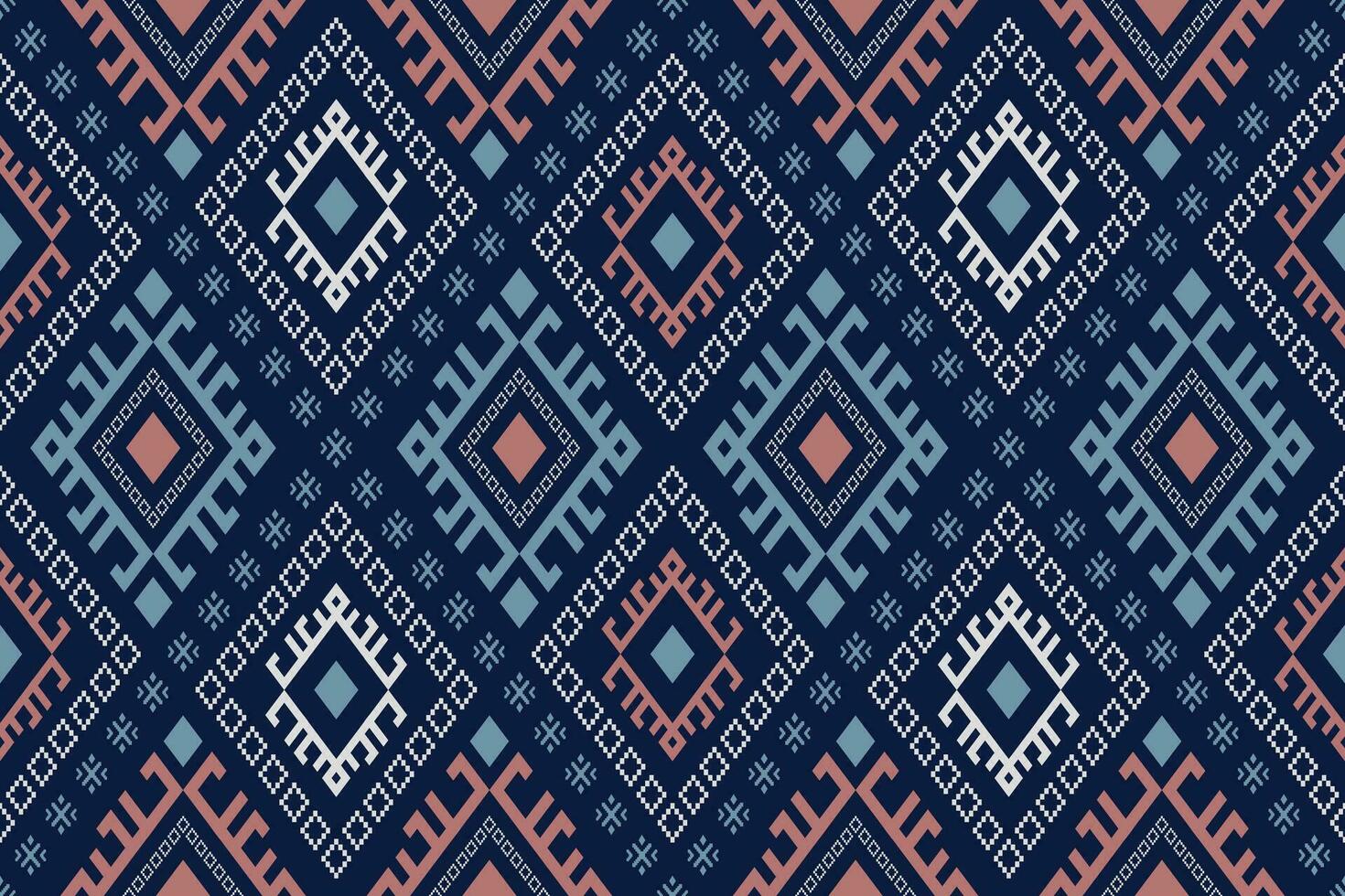 kruis steek kleurrijk meetkundig traditioneel etnisch patroon ikat naadloos patroon abstract ontwerp vector