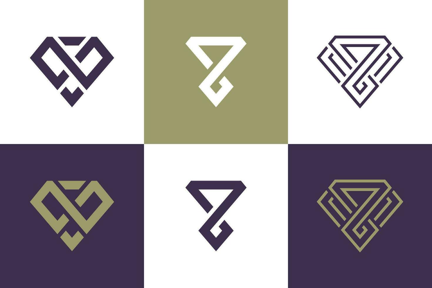 diamant logo ontwerp vector verzameling met creatief element concept