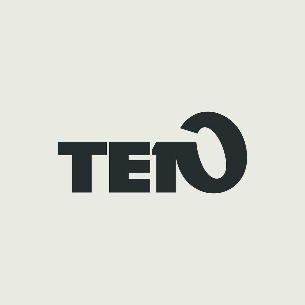 vector tien tekst logo ontwerp