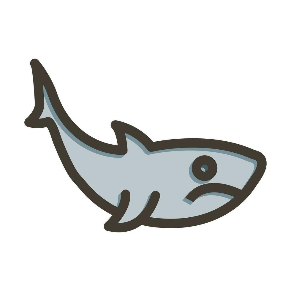 haai vector dik lijn gevulde kleuren icoon voor persoonlijk en reclame gebruiken.