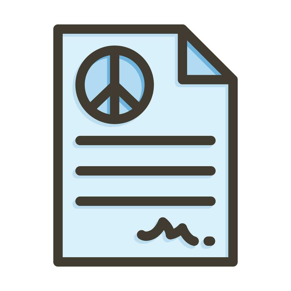 vrede verdrag vector dik lijn gevulde kleuren icoon voor persoonlijk en reclame gebruiken.