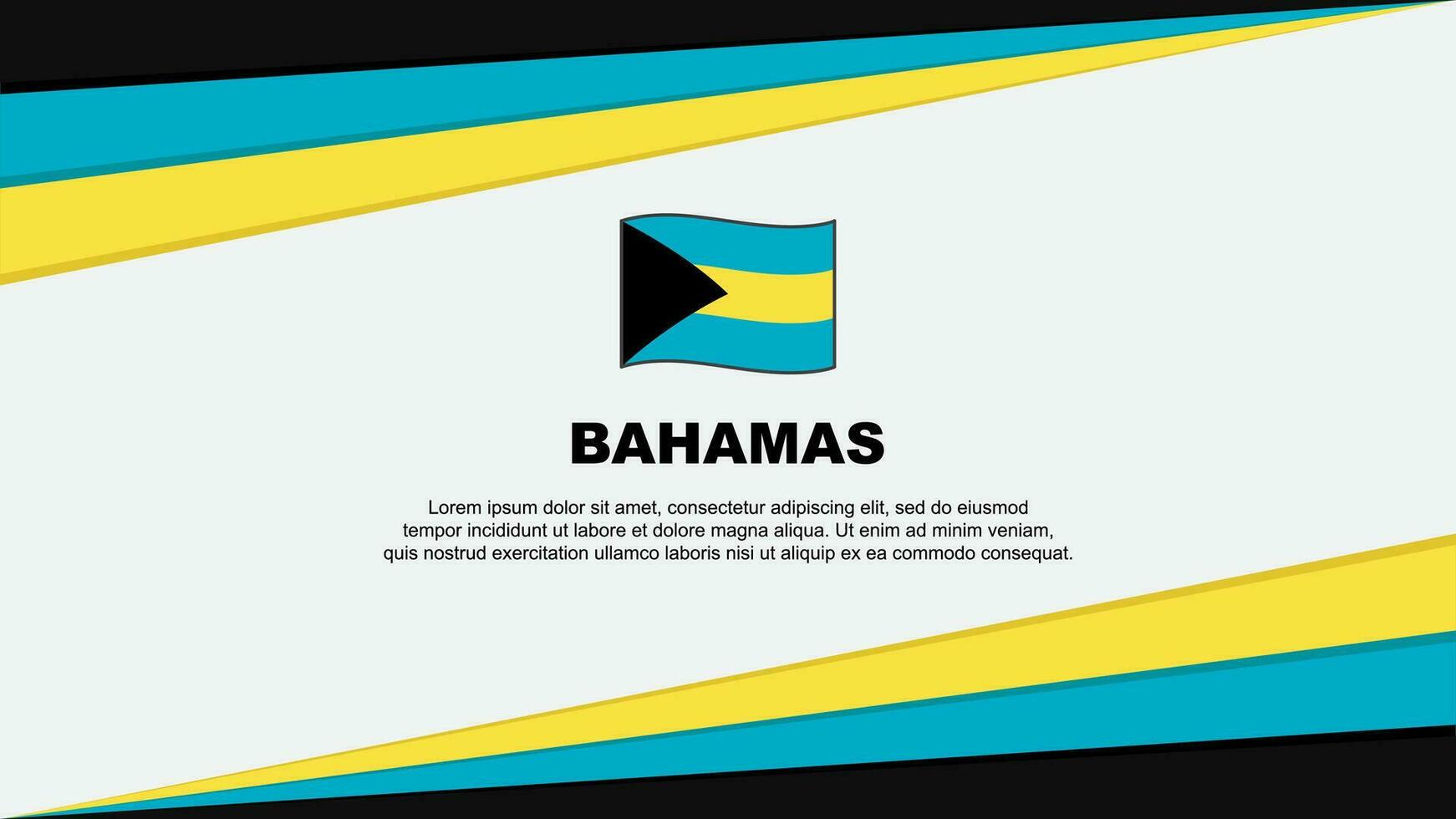 Bahamas vlag abstract achtergrond ontwerp sjabloon. Bahamas onafhankelijkheid dag banier tekenfilm vector illustratie. Bahamas ontwerp