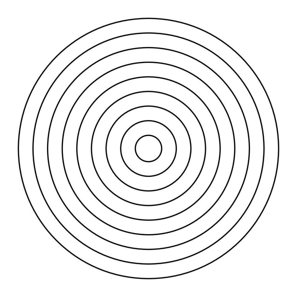 polair rooster verdeeld Aan 8 concentrisch stappen. blanco polair diagram papier. vector