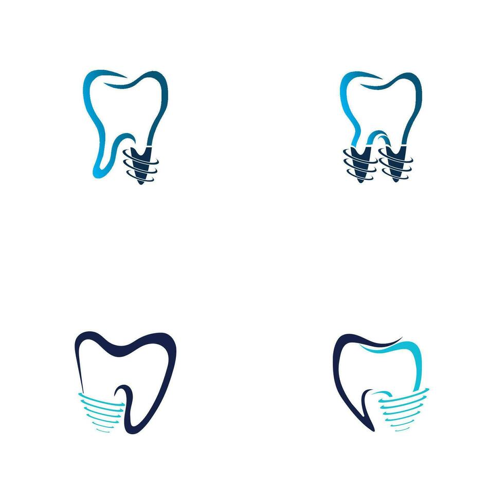 tandheelkundig implantaat logo ontwerp concept vector, tandheelkundig zorg logo sjabloon vector