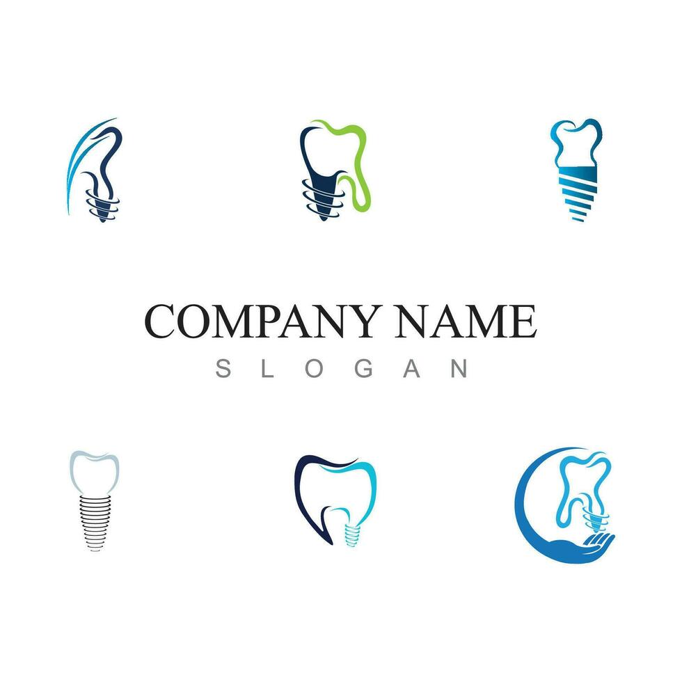 tandheelkundig implantaat logo ontwerp concept vector, tandheelkundig zorg logo sjabloon vector