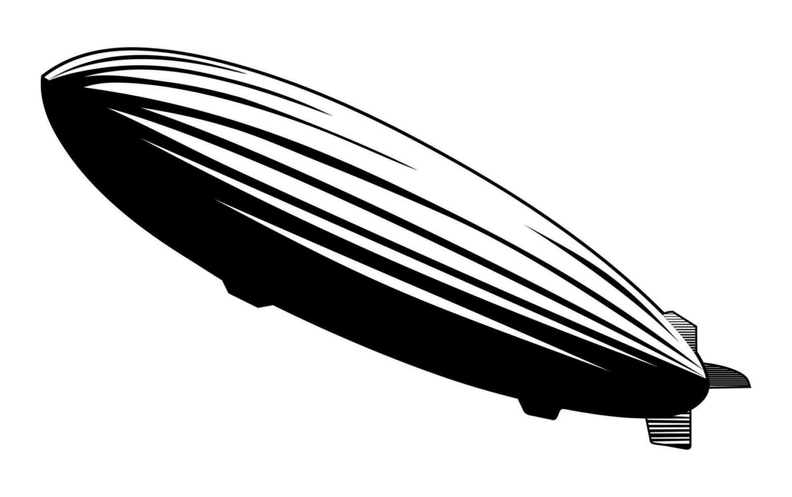vector monochroom illustratie van luchtschip.