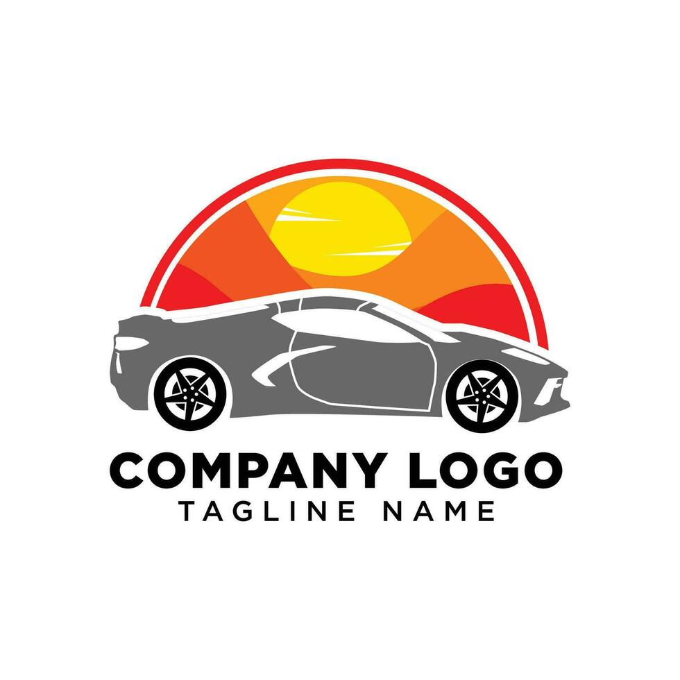 toeren auto logo sjabloon, avontuur auto logo illustratie vector