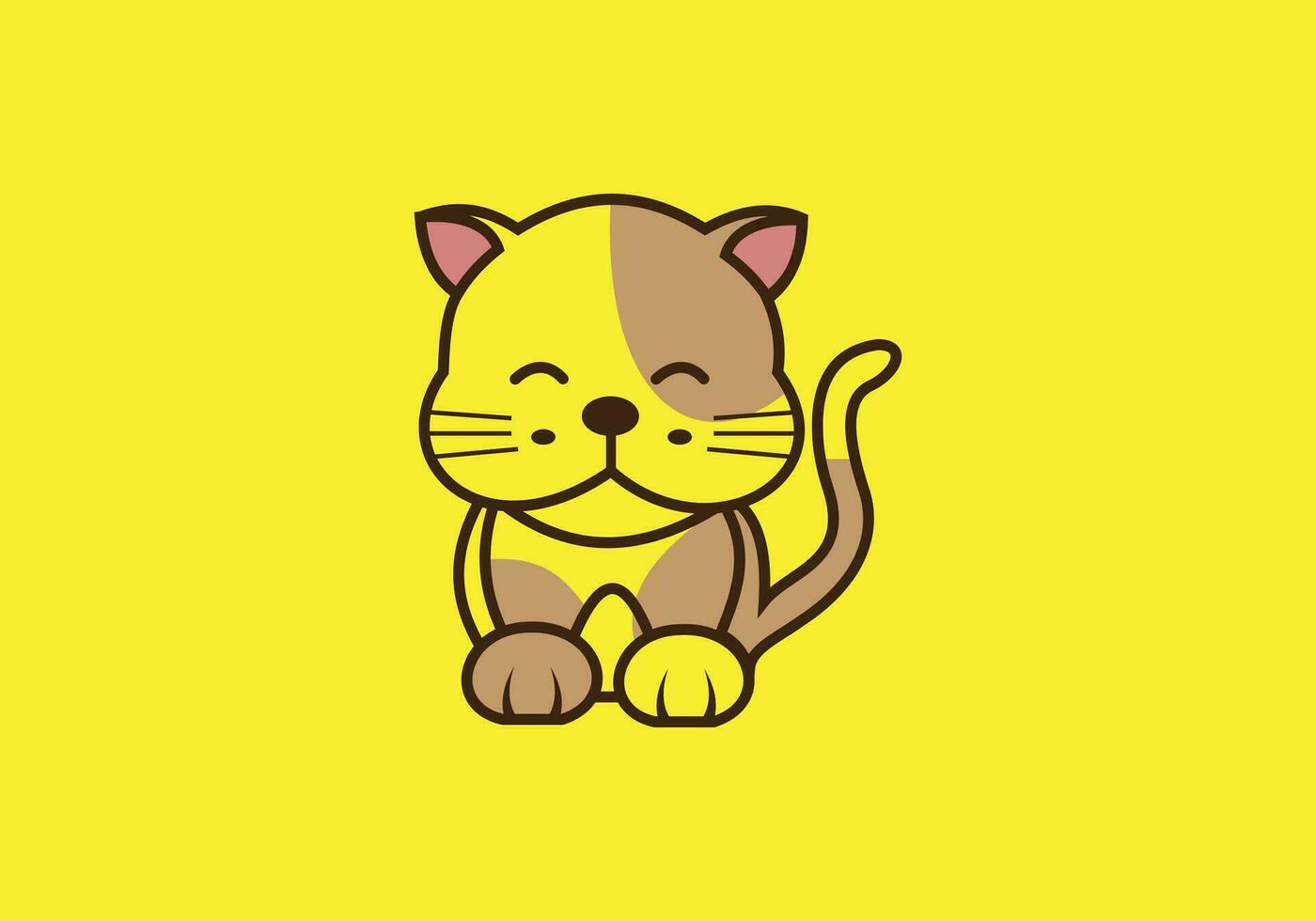 deze is een kat logo ontwerp voor uw bedrijf vector