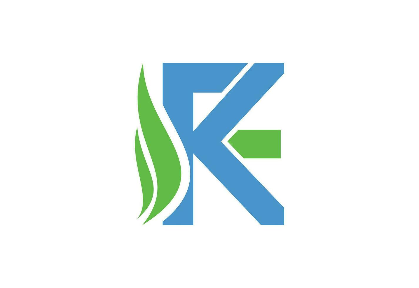 alfabetten fk brief logo ontwerp met creatief teken, vector illustratie