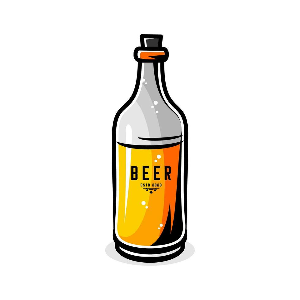 fles van bier vector