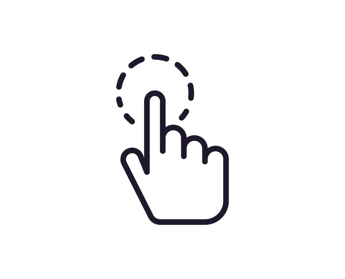 cursor concept. single premie bewerkbare beroerte pictogram perfect voor logo's, mobiel appjes, online winkels en web plaatsen. vector symbool geïsoleerd Aan wit achtergrond.