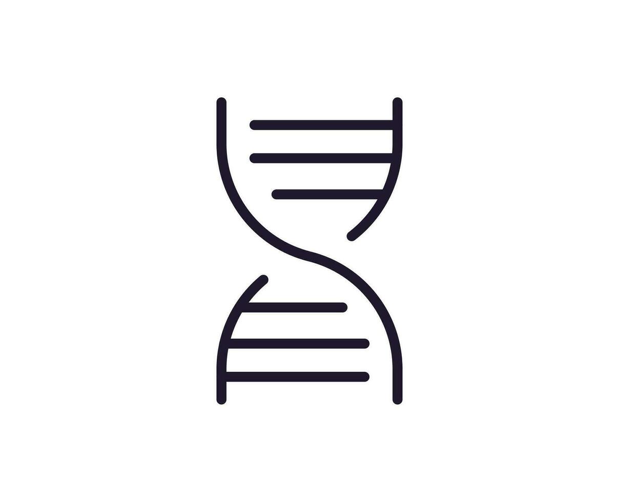 gezondheidszorg concept. vector teken getrokken in lijn stijl voor web plaatsen, ui, appjes, winkels, winkels, advertenties. bewerkbare hartinfarct. vector lijn icoon van dna molecuul