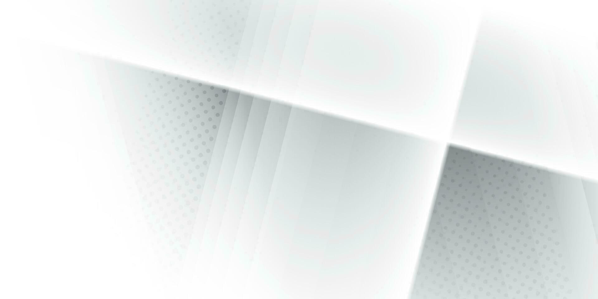 abstract wit en grijs kleur achtergrond met meetkundig vorm en halftone effect. vector illustratie.