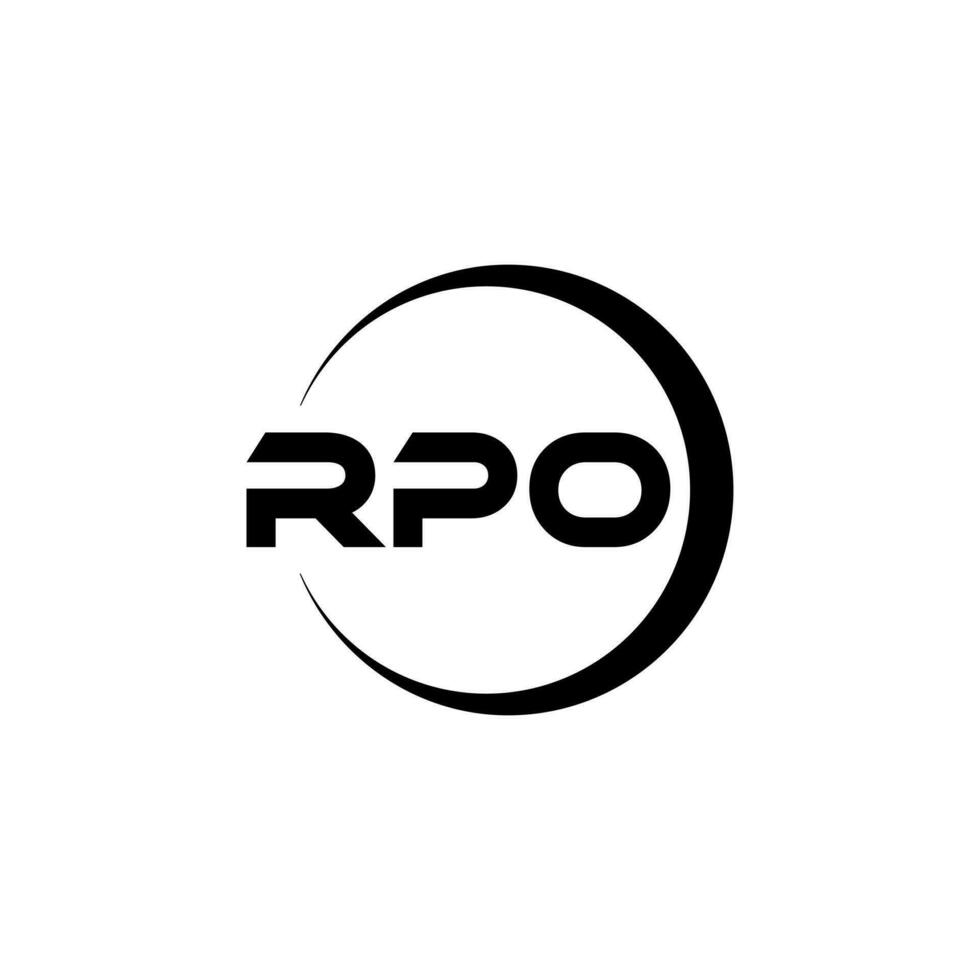 rpo brief logo ontwerp, inspiratie voor een uniek identiteit. modern elegantie en creatief ontwerp. watermerk uw succes met de opvallend deze logo. vector