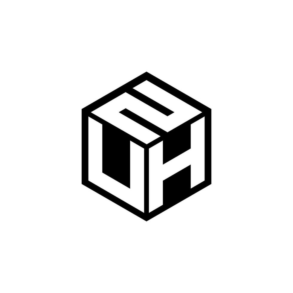 uhn brief logo ontwerp, inspiratie voor een uniek identiteit. modern elegantie en creatief ontwerp. watermerk uw succes met de opvallend deze logo. vector