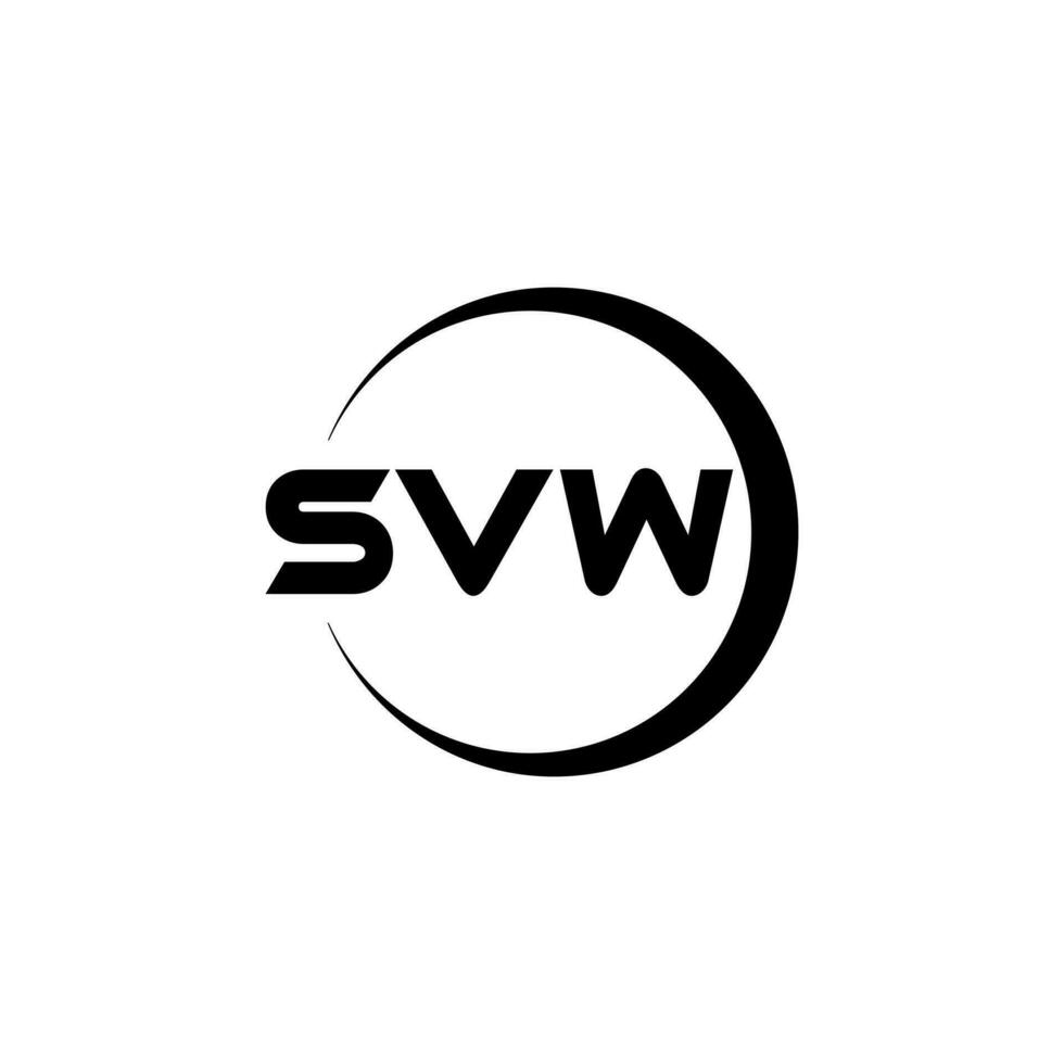 svw brief logo ontwerp, inspiratie voor een uniek identiteit. modern elegantie en creatief ontwerp. watermerk uw succes met de opvallend deze logo. vector